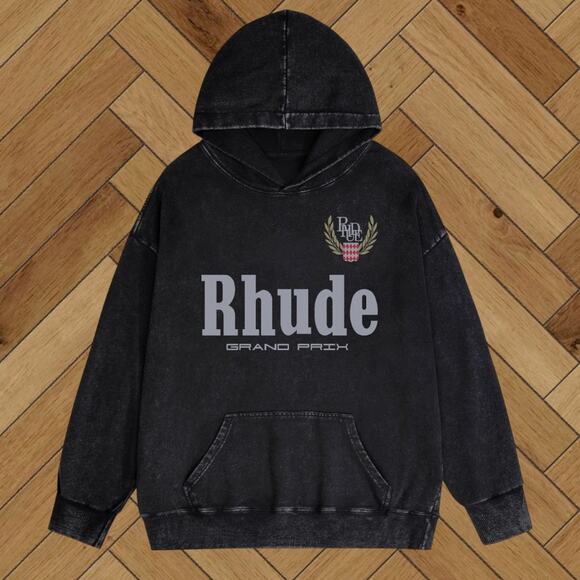 Men's Black Hoodie  Rhude - Picture 1 of 2